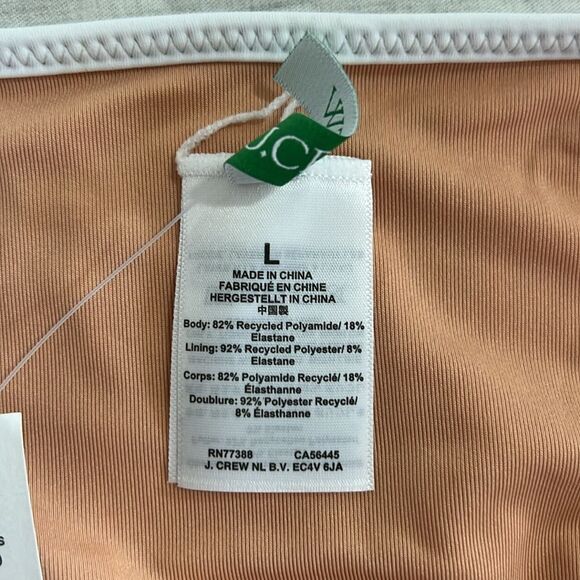 J. Crew String hipster bikini bottom in stripe blue white size Large - Picture 7 of 8